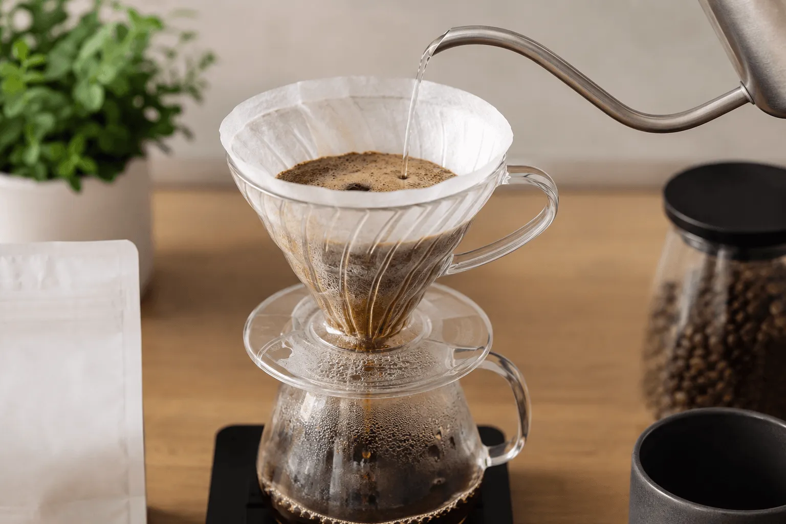 Настройки на смилане и наливане при pour over кафе